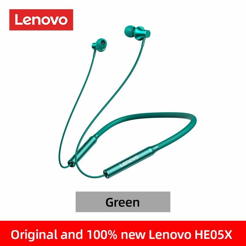 Tai Nghe Thể Thao Đeo Cổ Bluetooth Lenovo HE05X Chống Nước Âm Thanh HIFI Có Mic IPX5-Hàng chính hãng