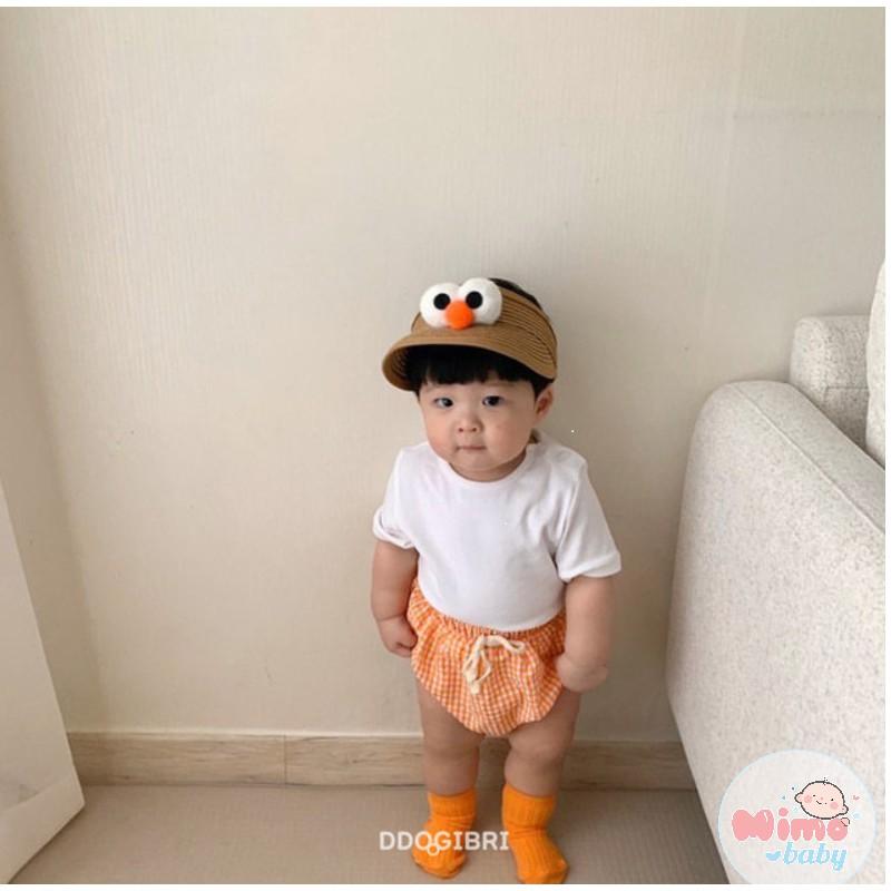 Mũ cói nửa đầu hình mắt chim cho bé Mimo MH07