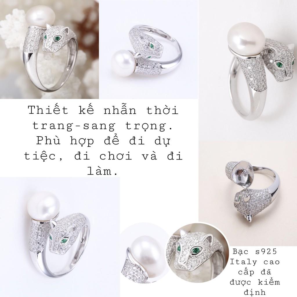 Nhẫn Ngọc Trai Uy Quyền Đầu Rắn Sang Trọng N1505 - Bảo Ngọc Jewelry