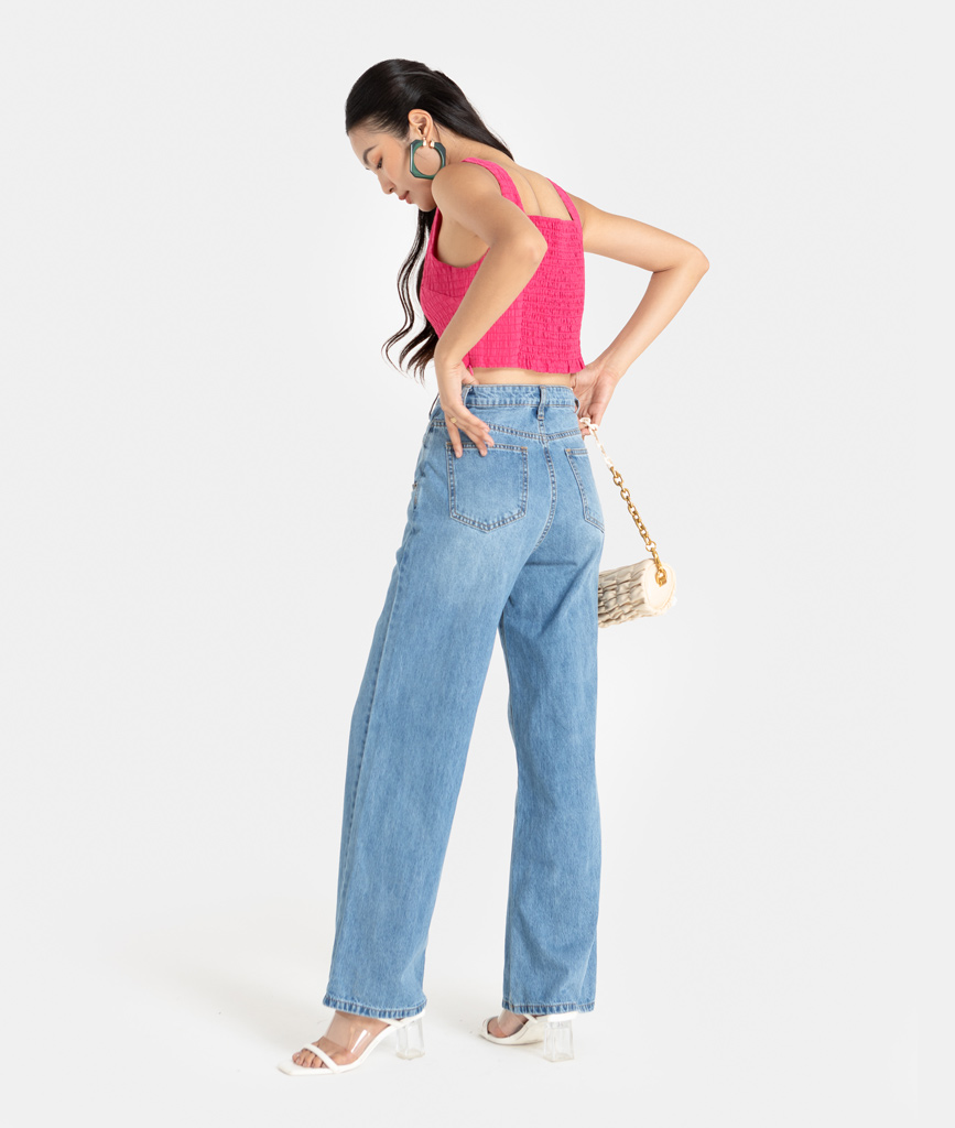 Áo Croptop Thời Trang Nữ HNOSS Hai Dây Bản To HNAKI063