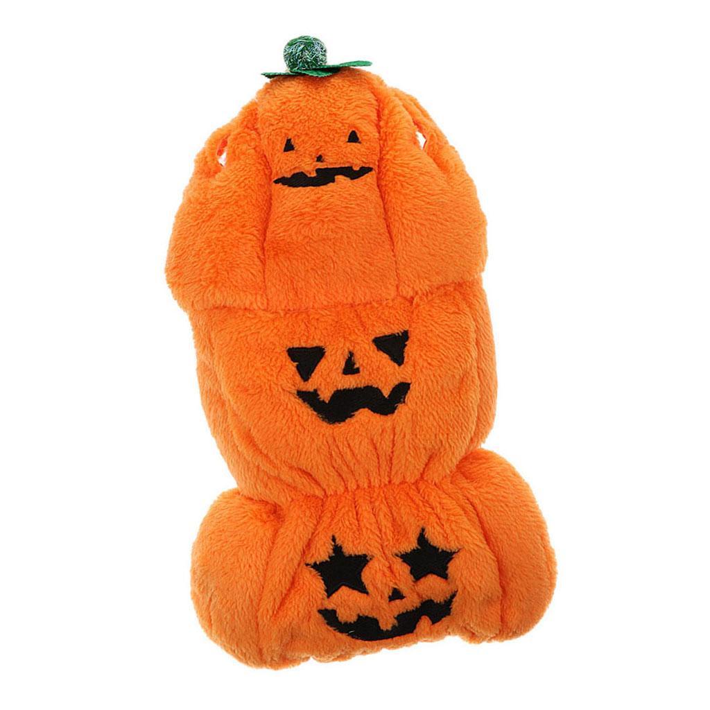 Pet Puppy Winter Hoodie dog Warm Orange Coat Clothes Apparel