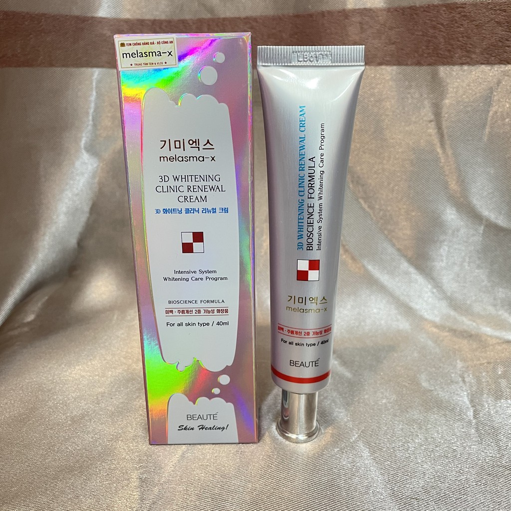 Kem Hỗ Trợ Giảm Thâm Nám Và Tàn Nhang Melasma-X 3D Whitening Clinic Cream