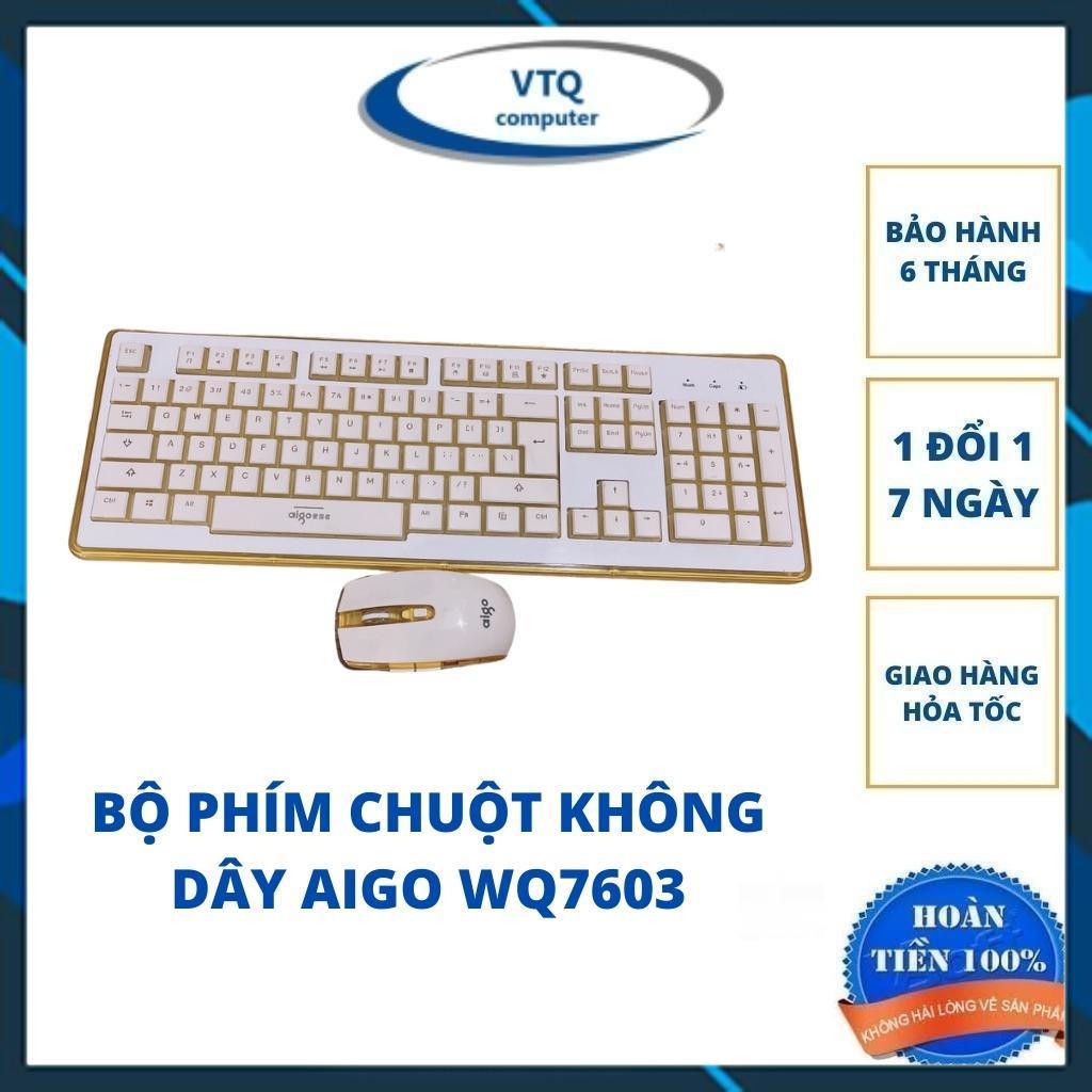 Combo bộ phím chuột không dây có tặng kèm pin, bảo hành 6 tháng