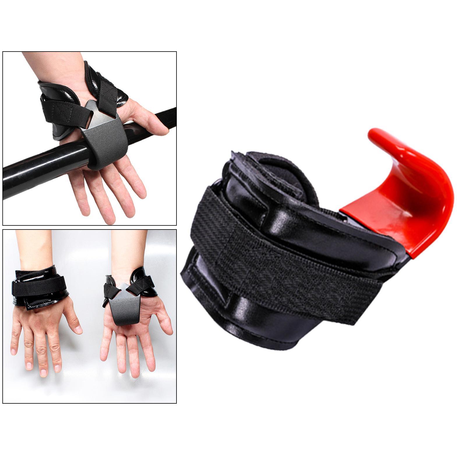 Gym Fitness Lifting Hooks Straps Hand Bar Wrist Brace Support Pull-Up Hook