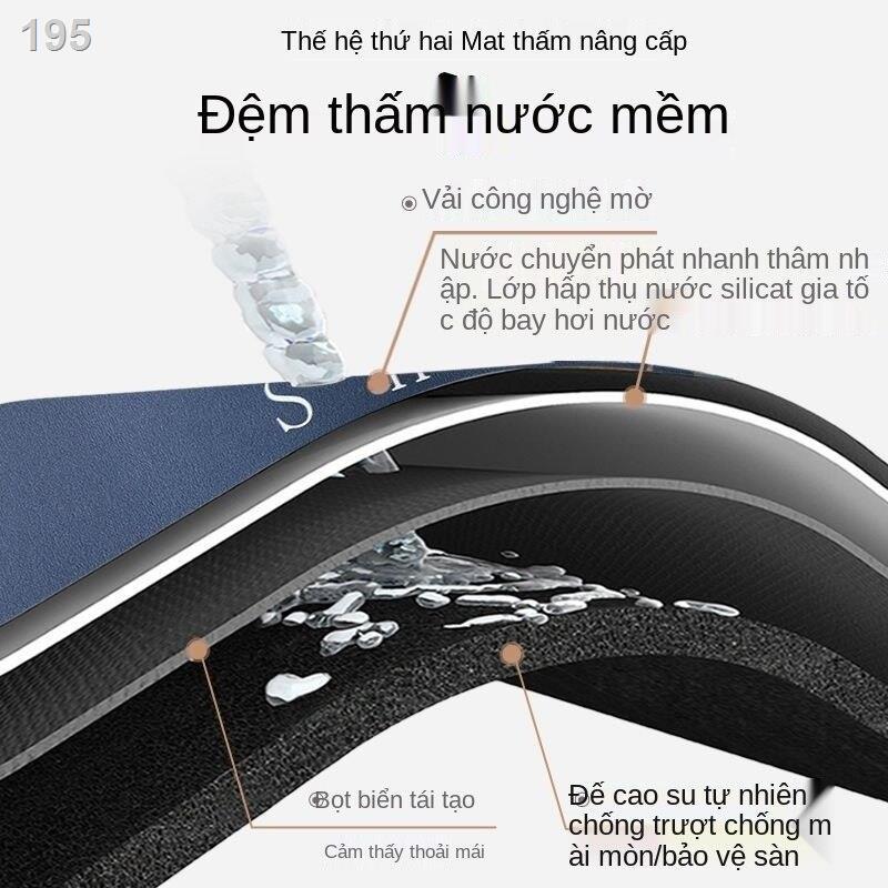 Đệm bùn Diatom tấm lót nhà vệ sinh thấm hút cửa chống trượt chân nhanh chóng giặt khô tay phòng tắm sàn hình bầu dụ