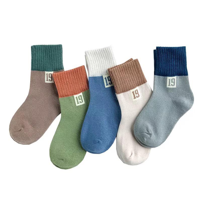 Combo 12 Đôi Tất, Vớ Trẻ Em Cổ Cao Từ 3-12 Tuổi