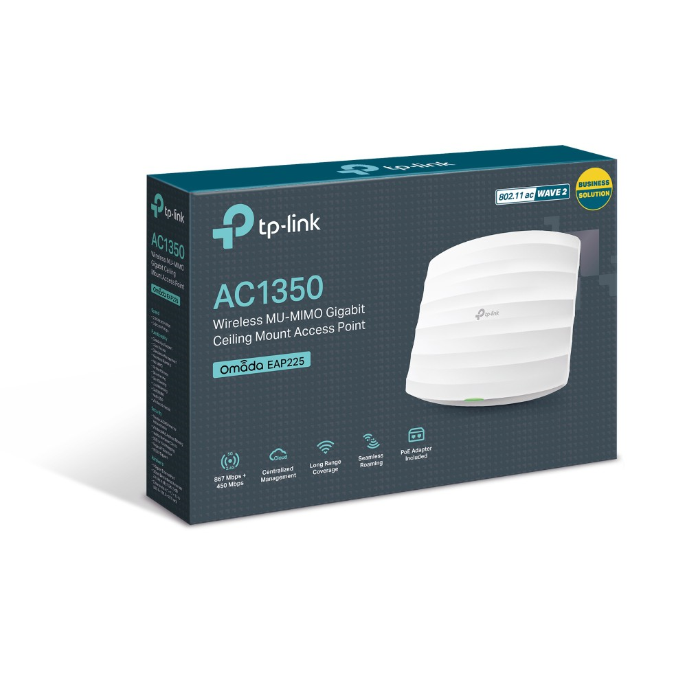 Thiết bị thu phát vô tuyến TP-LINK EAP225 băng tần 2.4GHz / 5GHz - Hàng chính hãng