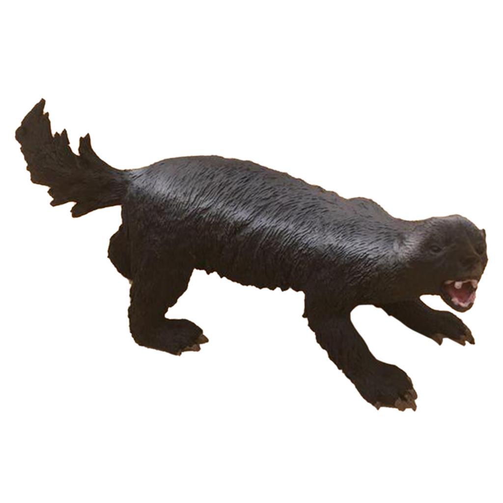 4x Simulation Honey Badger Reindeer Lion Panda Figurine Model Figure Non-toxic
