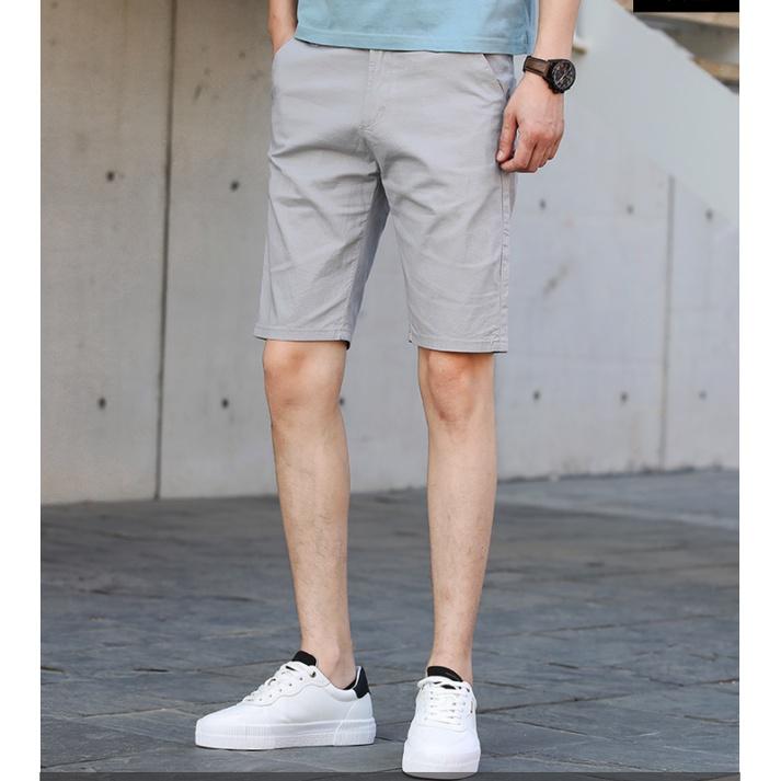 Quần short nam kaki màu đen ghi trắng hàng VNXK 01 Pon.mens