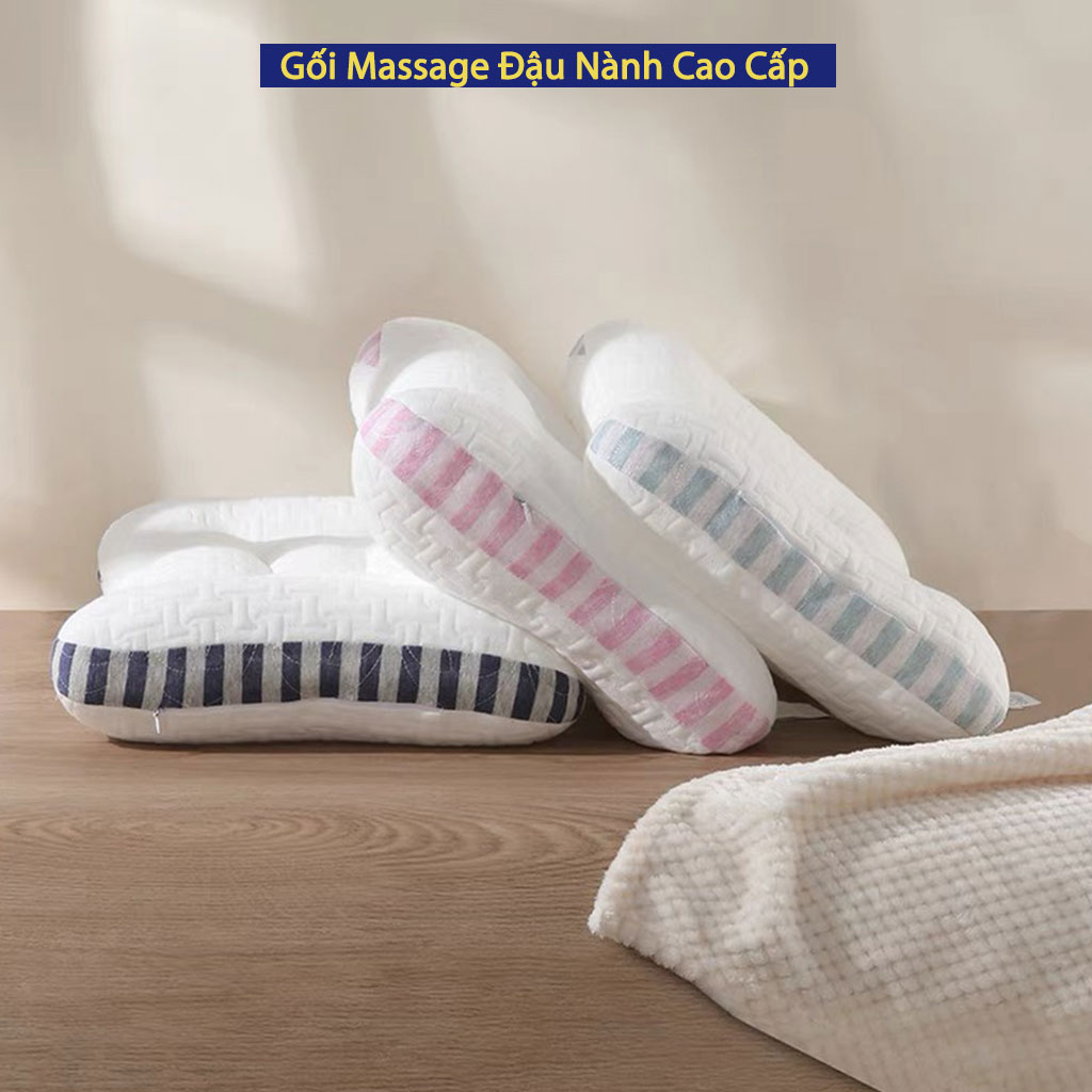 Gối Massage Đậu Nành ANNA NGUYÊN Cao Cấp Chuẩn Khách Sạn Năm Sao