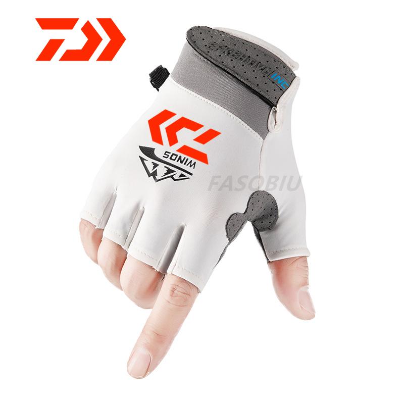 Mới Daiwa Găng Tay Câu Cá Thể Thao Thoáng Găng Tay Câu Cá Thoáng Khí Săn Bắn Chống Trơn Trượt Khi Đi Cắm Trại Đi Xe Đạp Ngón Tay Găng Tay Thể Thao
