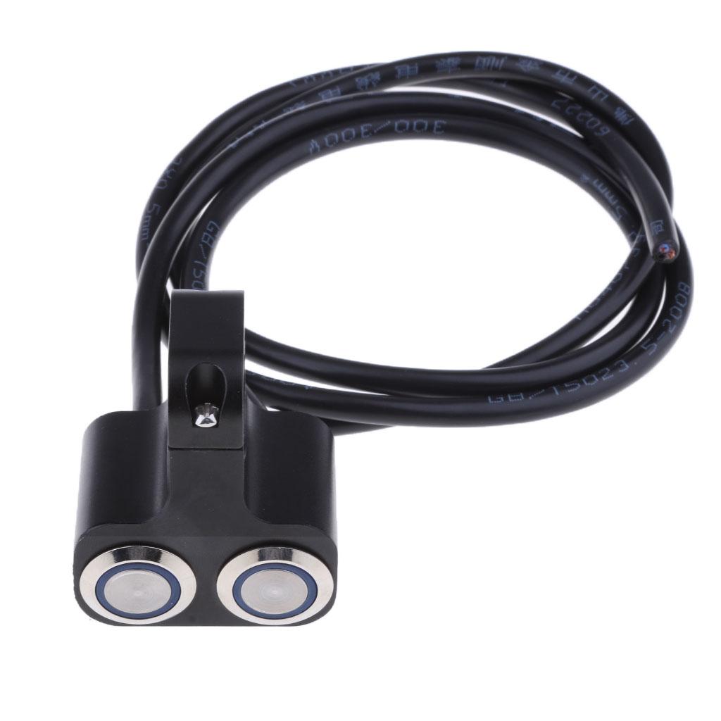 25mm/1" Motorcycle Handlebar Headlight ON/OFF Switch with Indicator
