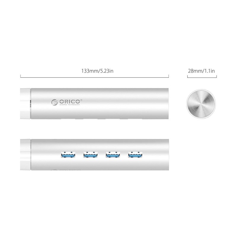 Hub USB 3.0 Type C Orico 4 Cổng ARH4-U3 - Hàng Chính Hãng