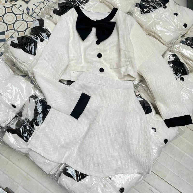 SET ÁO DẠ NƠ KÈM CHÂN VÁY