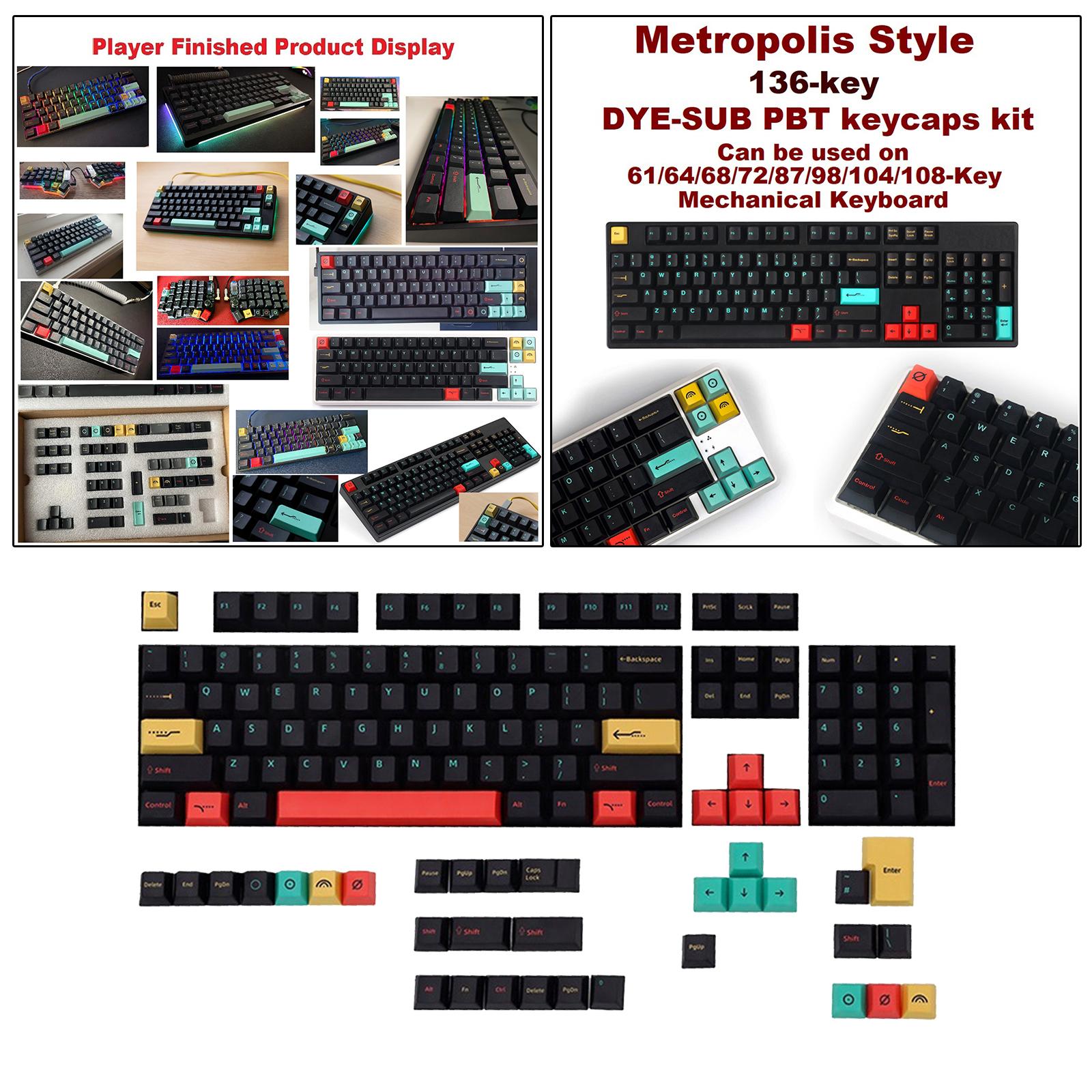 135 Keys Coral Sea Keycap Dye sublimation PBT Keycap For Cherry MX Keyboards
