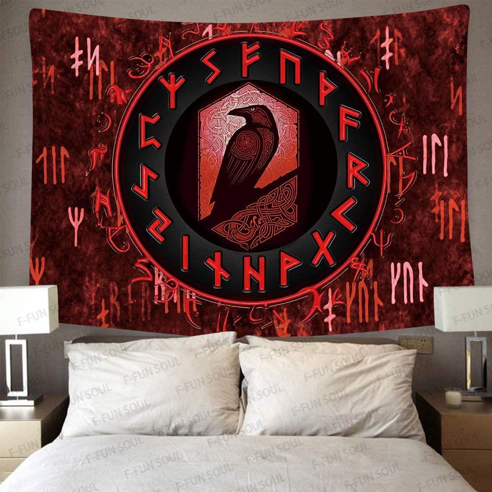 Thiền Chữ Rune Thẩm Mỹ Tấm Thảm Nghệ Thuật Treo Tường Tấm Thảm Cho Phòng Khách Trang Trí Phòng Ngủ 150*100Cm