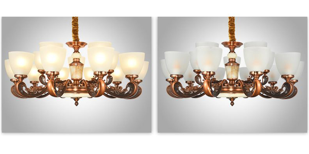 Đèn chùm QUARIA 15 tay hiện đại trang trí nội thất - kèm bóng LED chuyên dụng