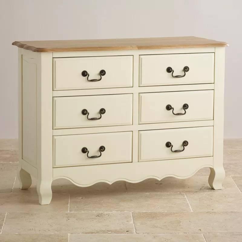 Tủ 6 Ngăn Kéo Bella Gỗ Sồi Ibie BSK6BELO - Trắng (110 x 42 cm)
