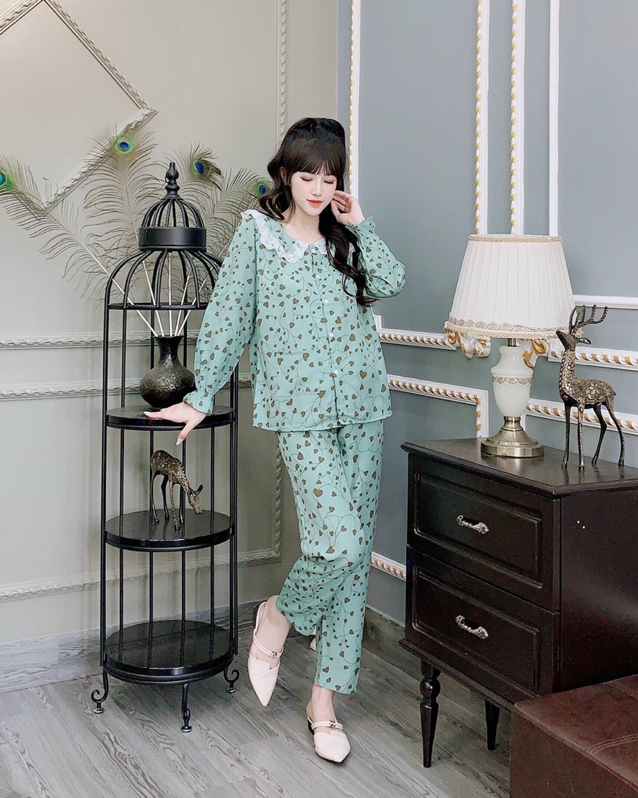 Bộ đồ bầu dài tay 2 chức năng kéo khoá cho con ti xinh