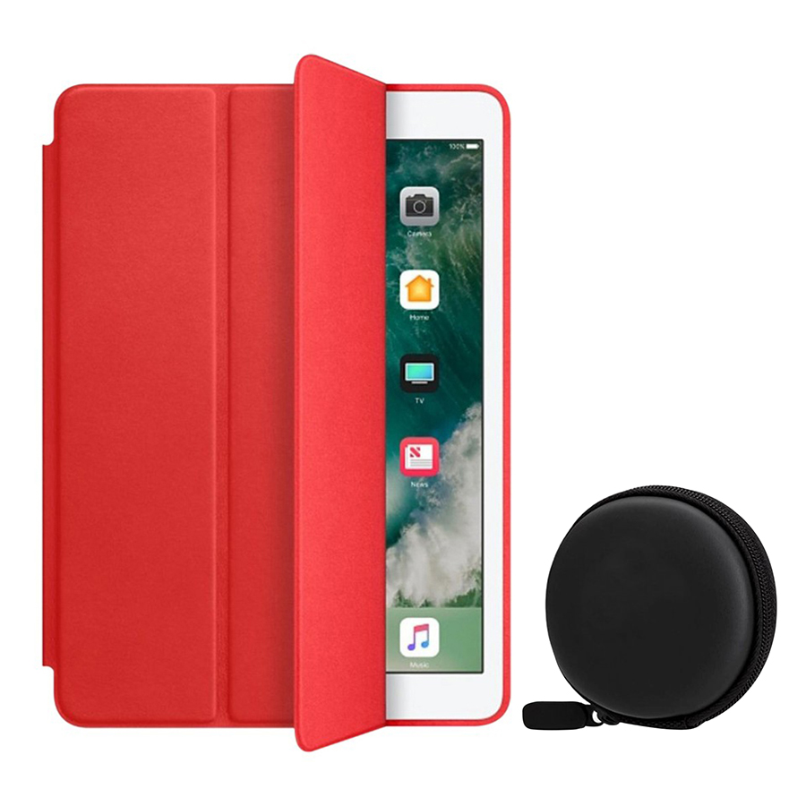 Bộ Bao Da Cho iPad Air 2 Smart Case Và Hộp Đựng Tai Nghe – Hàng Nhập Khẩu