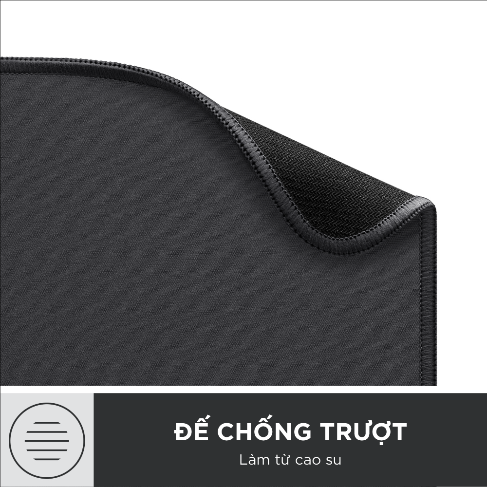 Lót chuột Logitech Mouse Pad - Đế cao su chống trượt, lướt dễ dàng, bề mặt chống đổ tràn, bền bỉ, nhỏ gọn - Màu