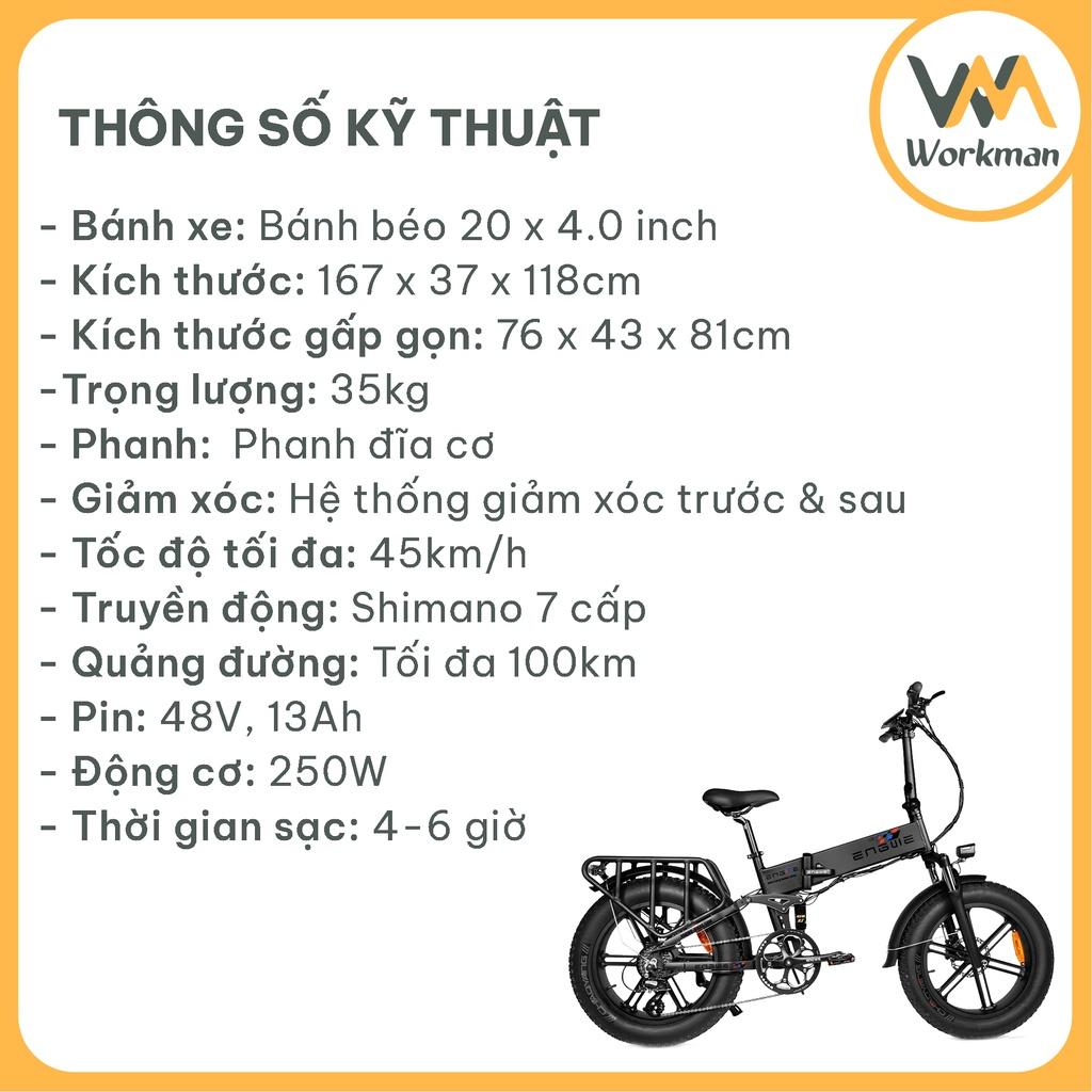 Xe Đạp Điện Trợ Lực Gấp Gọn ENGWE X - Xe Đạp Bánh Béo