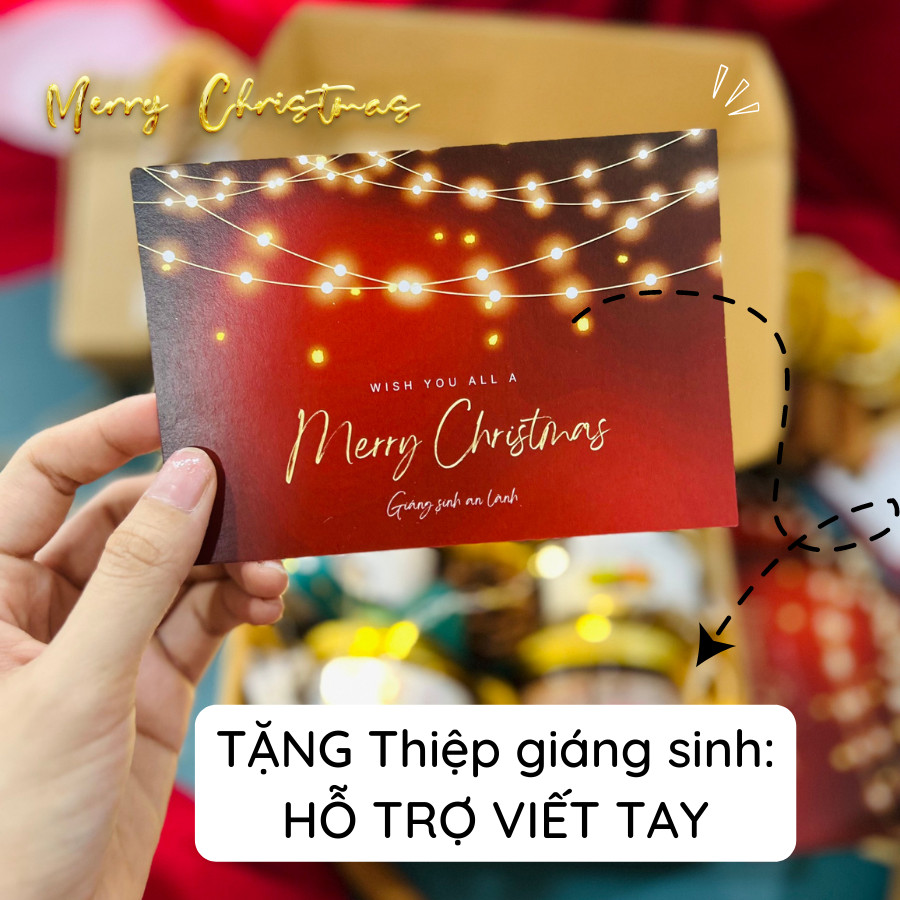 [Set quà Giáng sinh] Quà tặng Giáng sinh, Noel - SHE Chocolate. Socola, nơ Xanh Đỏ, thiệp Giáng sinh. Quà tặng đặc biệt