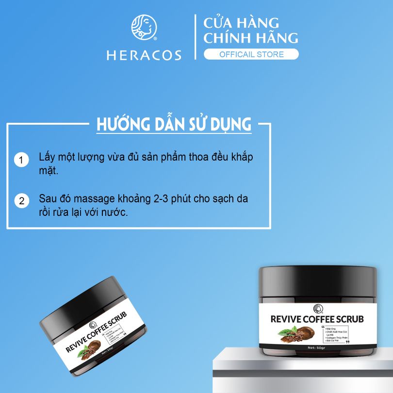 Gel Tẩy Tế Bào Chết Cà Phê Sạch Da HERACOS