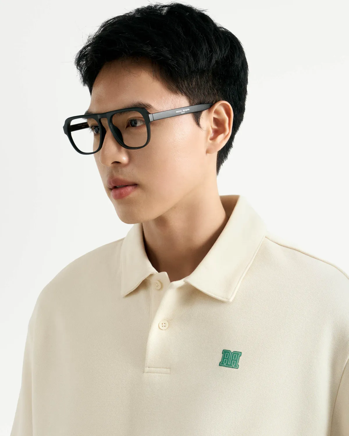 Áo polo nam phối patch Form Loose - RT 10S25POL020 | ROUTINE CÀ MAU
