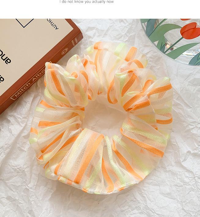 Dây buộc tóc Scrunchie kẻ ngang mầu sắc dễ thương HD83