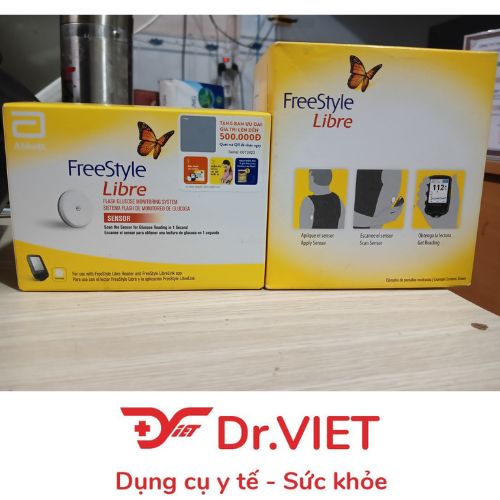 Combo đầu đọc cầm tay và bộ cảm biến FreeStyle Libre thương hiệu Abbott-Đo đường huyết không đau tại nhà