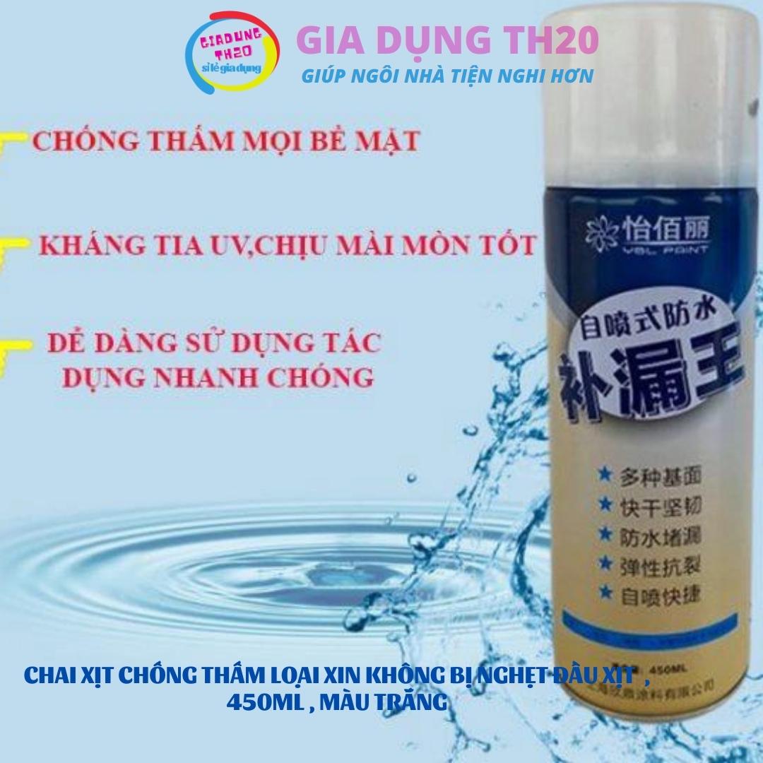 Chai Xịt Chống Thấm Gia Dụng TH20 , Chống Thấm Trên Mọi Chất Liệu , Dung Tích 450ml , Màu Trắng