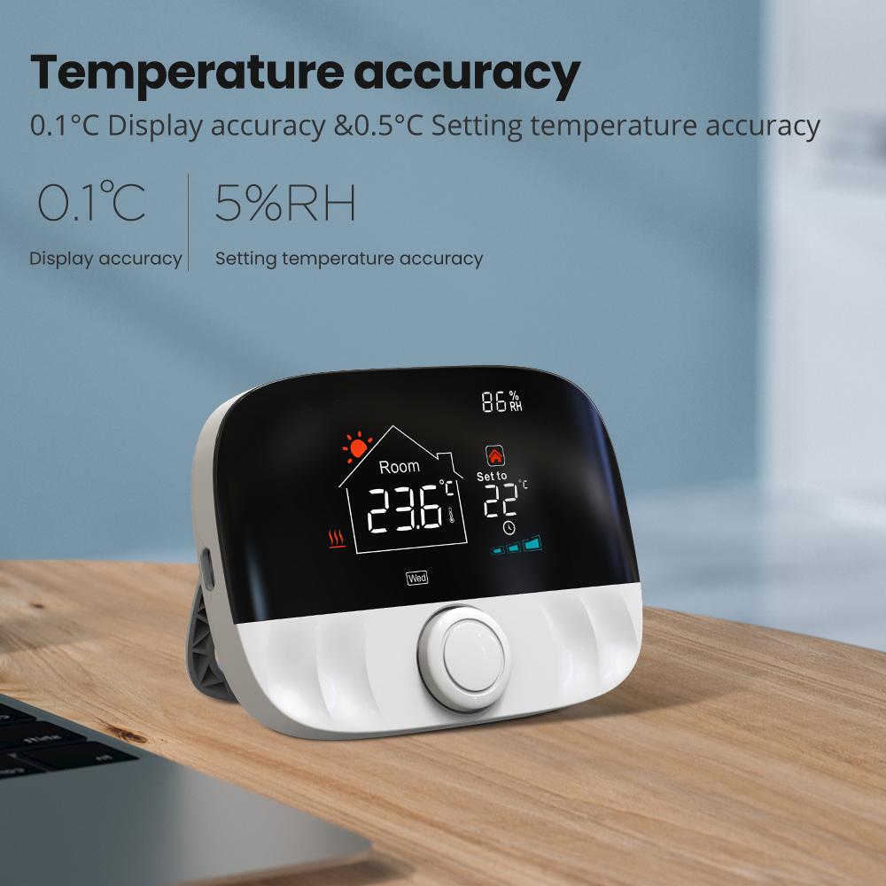 Tuya WIFI Temperature Controller Weekly Programmable Temperature Timing Setting Mobilephone Tuya SmartLife APP Remotely Control Compatible with Yandex Alice Amazon Alexa and Google Home for Voice Control