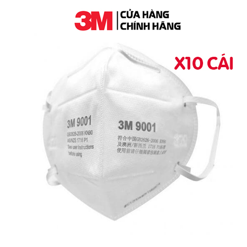 Khẩu Trang 3M 9001 Lọc 90% Bụi Mịn PM2.5 & Khí Thải Chuẩn N90
