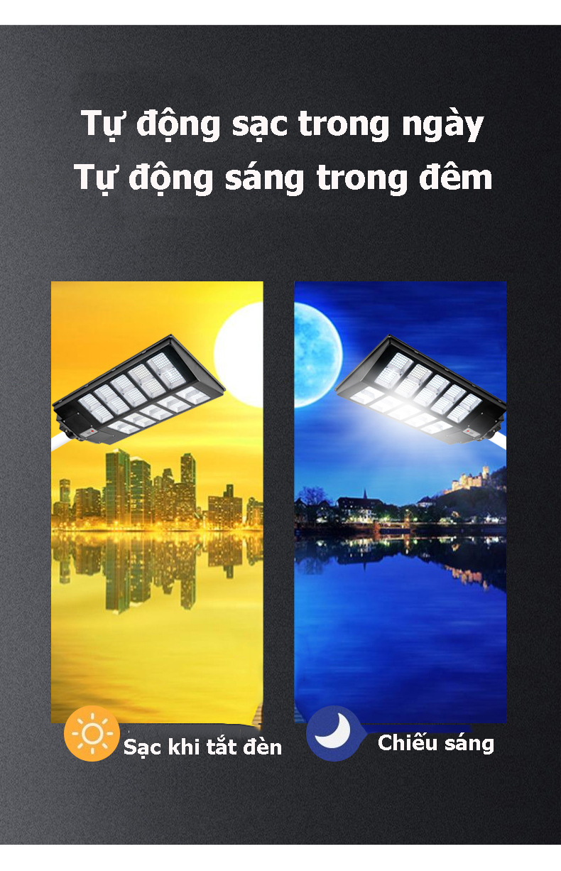 [ Mẫu Mới ] Đèn Năng Lượng Mặt Trời Công Suất Lớn - Cảm Biến Cơ Thể Và Ánh Sáng - Góc Chiếu Sáng Siêu Rộng - Hàng Cao Cấp Có Điều Khiển Từ Xa