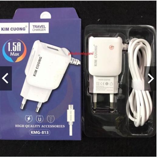 SẠC KIM CƯƠNG 813 KMG 813 Chuẩn 1.5A Có Cổng USB Chính Hãng Kim Cương