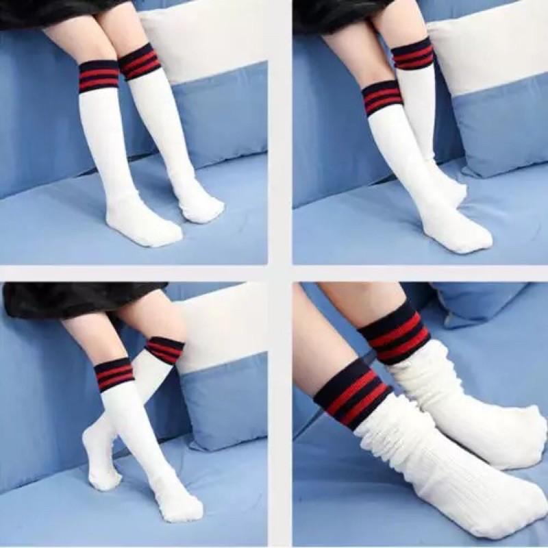 Tất boot cotton len sọc siêu mềm cho bé gái