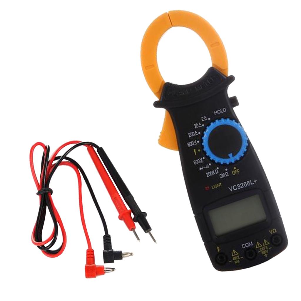 Digital Clamp Meter AC DC Current Voltage Multimeter Temp Volt Amp Tester
