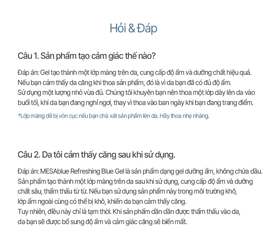 Kem Dưỡng Ẩm Da MESABLUE REFRESING BLUE GEL 1L