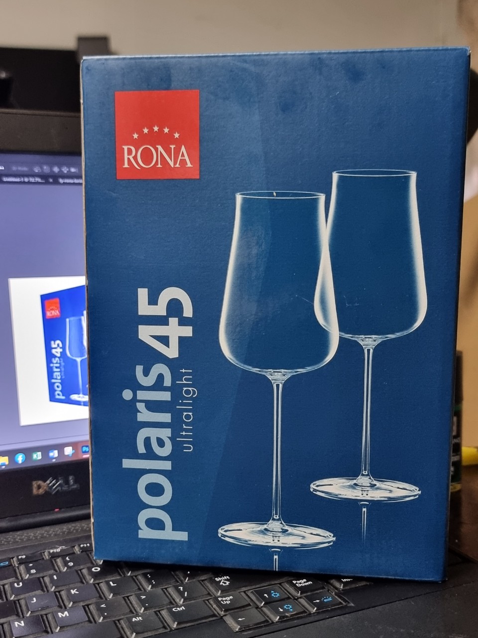 Bộ 2 ly uống rượu vang pha lê cao cấp Polaris 450 ml Tiệp Khắc