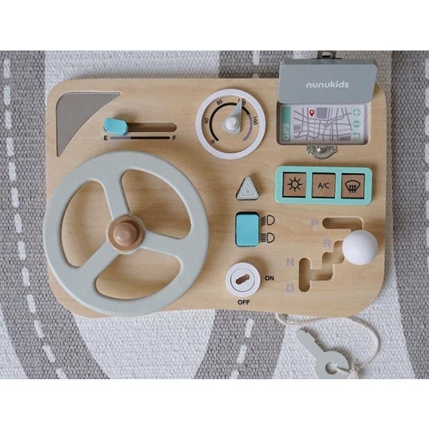 Đồ chơi Giáo dục Bảng bận rộn Busy Board có vô lăng rèn luyện vận động tinh cho bé