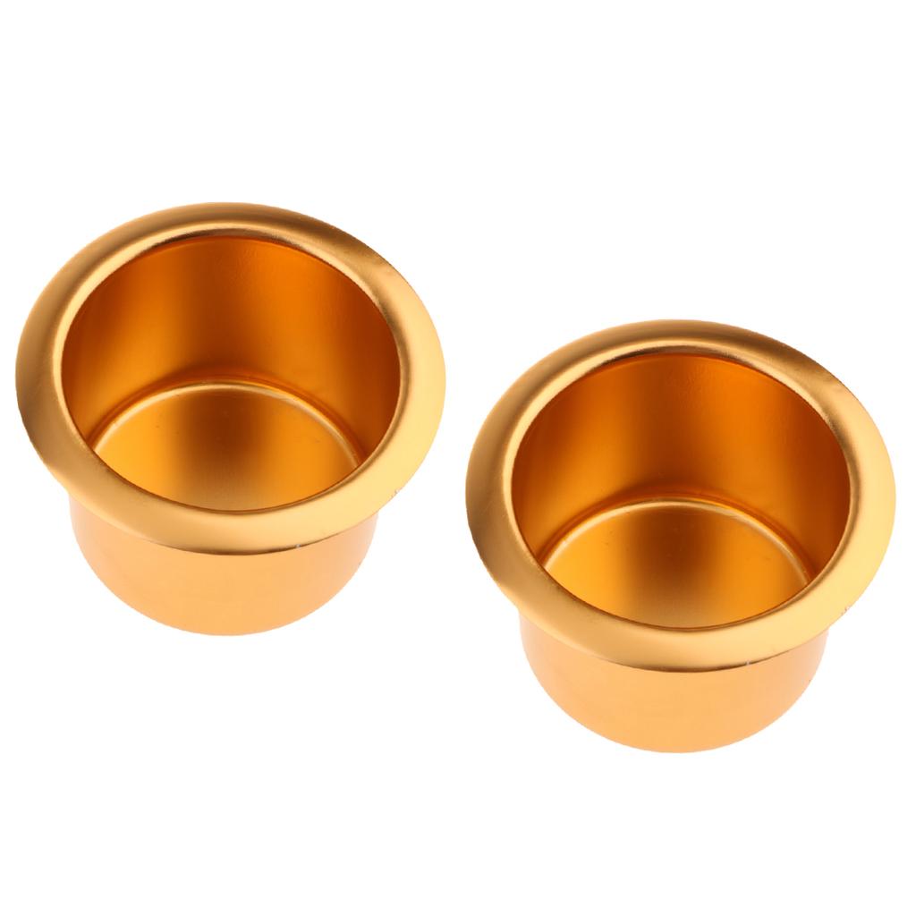 2Piece Aluminum Alloy Cup Drink Holder for Marine Boat Car Truck Camper RV