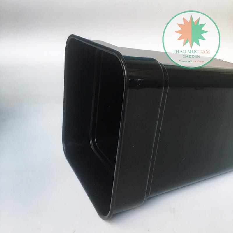 Set 5 cái Chậu Vuông Dày 18x23cm Trồng hoa, cây kiểng – Chất liệu nhựa PP, có độ dẻo,bền, chất lượng cao