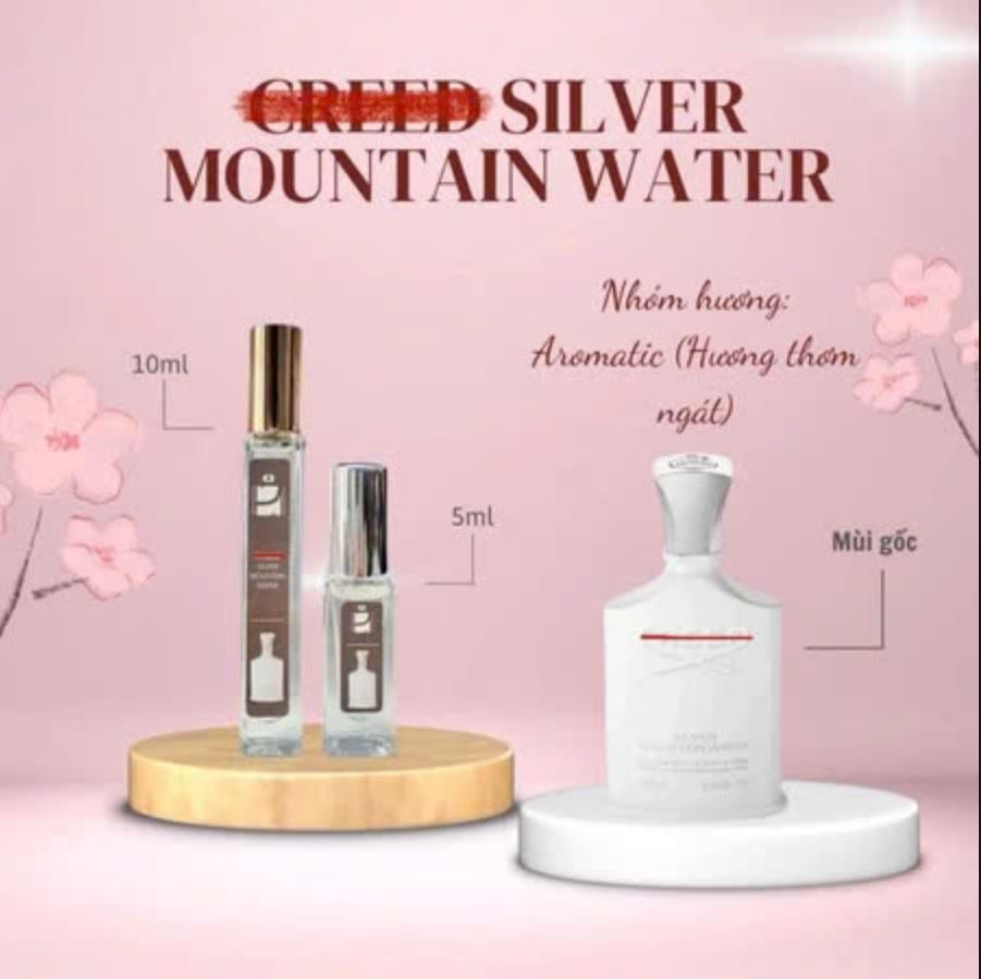 Tinh dầu nước hoa dạng xịt 5ml - 10ml Creed Silver Mountain Water (mùi Unisex) thơm mát