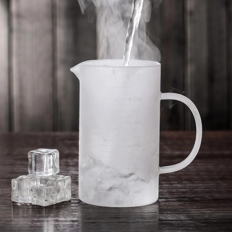 Ca lường thủy tinh có quai 500ml nắp tre - SAPATA