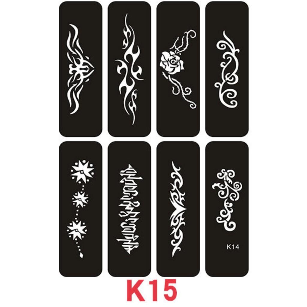 KHUÔN HÌNH XĂM HENNA TATTOO G,K( không kèm mực)