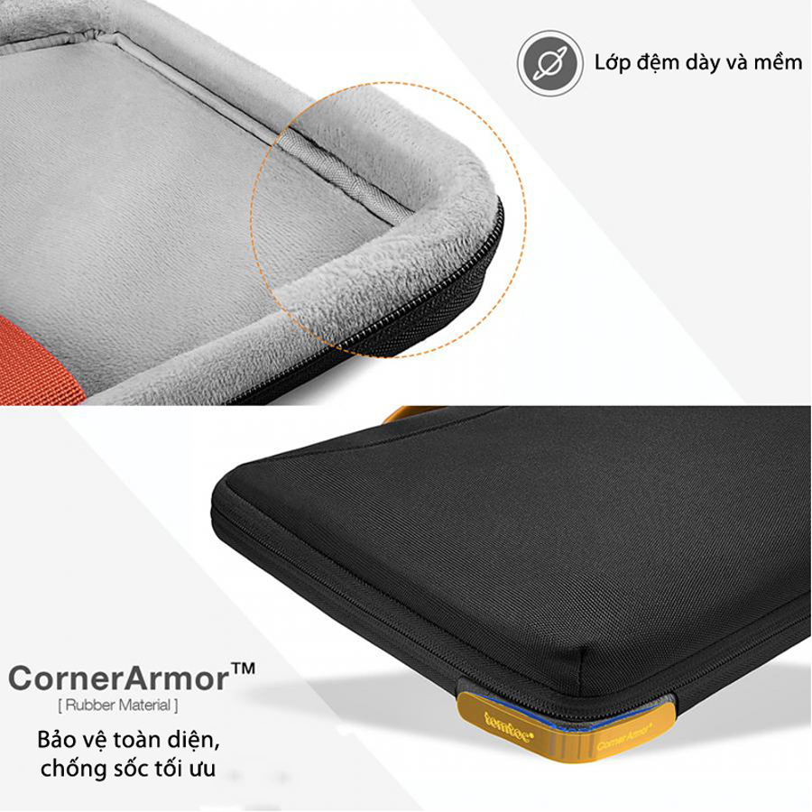 Túi xách chống sốc dành cho MacBook Pro 13” 2018 TOMTOC (USA) Spill-resistant - Hàng chính hãng