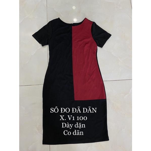 Đầm body công sở đen nâu đỏ nude