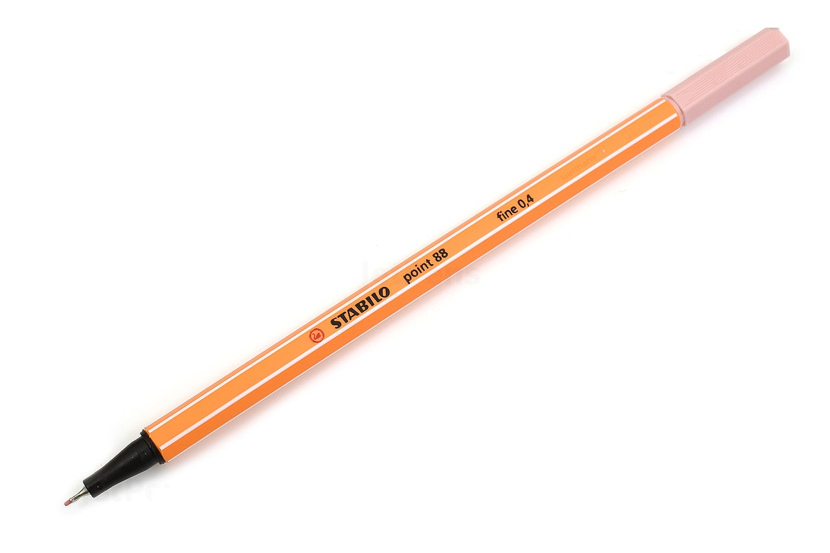Bút kim màu Stabilo Point 88 Fineliner Makers Pen - 0.4mm - Màu hồng đào pastel (Blush - 28)