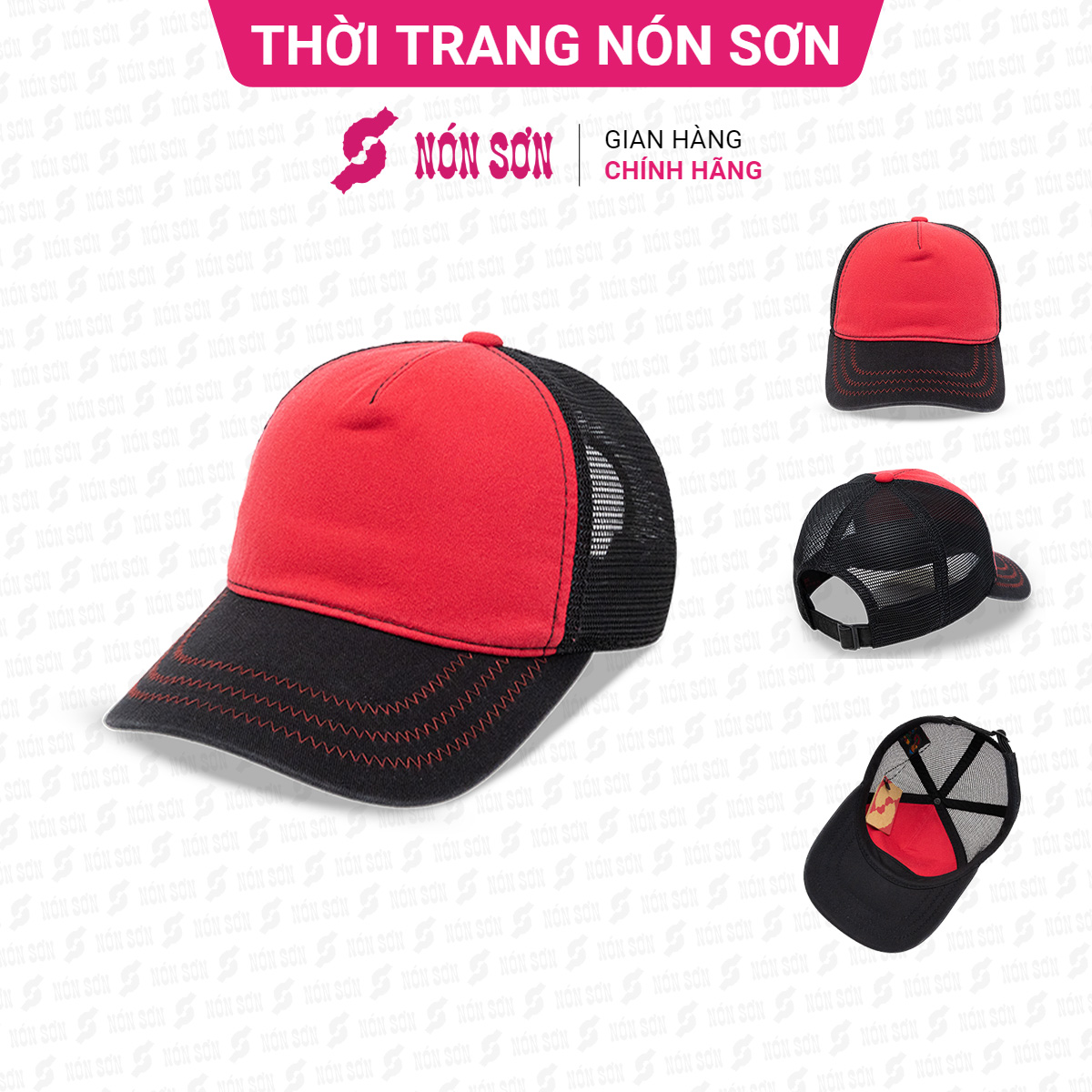 Mũ kết lưỡi trai nam nữ thời trang NÓN SƠN MC026-ĐO1P